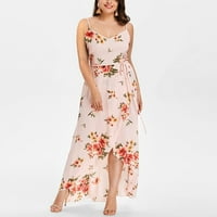 Mini haljine za žene plus veličine Žene Ležerne prilike bez rukava bez rukava Boho cvijeće asimetrična
