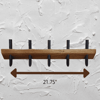 Idesign savremeni zidni drveni nosač - 21,75 4 5 sa trajnim metalnim klipama za svestranu memoriju