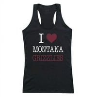 Republika 532-191-BLK- University of Montana Women I Love Tank Top, Crno-bijelo - 2xL