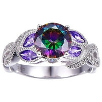 Prstenovi modni srebrni nakit Mystic Topa z Žene za vjenčanje za angažman veličine 6-10