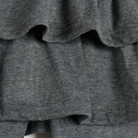 Pimfylm opružne haljine za djevojčice za dijete dječje djevojke s kratkim rukavima Crne 3 godine