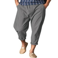 Rejlun muške pantalone Solidne hlače u boji sa džepovima dno Ležerne prilike Ležerne salon lagana ljetna svjetla plava xl