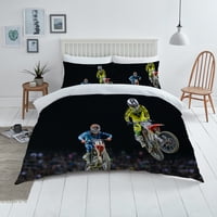 3D posteljina za posteljinu motocikala Poklopac posteljine Histendirajte kućni tekstil Novo moda, Twin