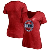 Ženska fanatika brendirana Heatherd Red Team USA zimski olimpijski pamćenje TRI-Blend V-izrez majica
