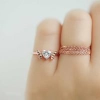 Frehsky prstenovi moda izvrsna krila dijamantna srčana prstena za žene angažman prsten nakit pokloni
