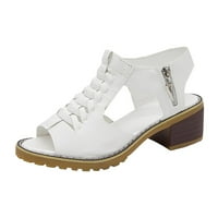GUZOM WINGE Ljetne sandale Clearence Casual Open Toe Wedge Sandals Classic Vintage Roman Cipele - bijela