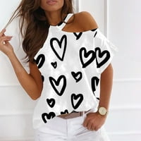 Olyvenn ponude tuničke majice za žene kratki rukav leptir print ljetni trendi modni ženski bluza vrhovi