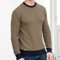 Hinvhai muški džemper za orez meki ležerni džemperi za muškarce Klasični džemperi pulover sa rubom rebra na sezonski klirens zeleni 8