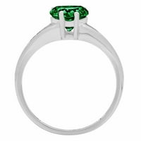1.0ct srce rezano zeleno simulirano smaragdno 18k bijelo zlatni godišnjica Angažovane prstene veličine 8.5