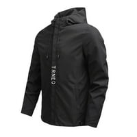 PEDORT Modna jakna za muške dugih rukava na duginu prema dolje za prekomjernu jaknu Black, 5xL