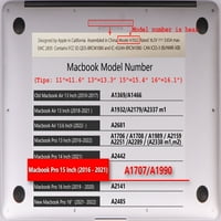 Kaishek Hard Shell pokriva samo kompatibilan MacBook Pro S A1707, Mramor A 131