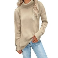 Zlekejiko za muškarce Košulja za džempere Ženski labavi dugi rukav džemper Ležerne prilike o vratu Pulover uvodni džemper