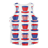 4. jula majica bez rukava Američka zastava USA zastava 4. jula Eagle Tank eagle Crew Top Vintage Tank