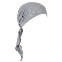 Kape za žene ženski turban solidno smanjene muslimanske čišćenje dame šešire sive jedna veličina