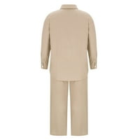 Iuhan Womens Outfit Loungewear Sets Dugme Down majica i povremene široke pantalone za noge