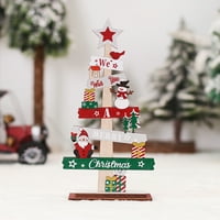Božićni ukras drveni obojen bezlični lutka snjegović slatka djeca Xmas stablo viseći ukras