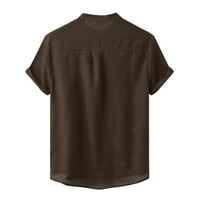 Polo majice za mušku ljetnu casual čvrsta majica kratkih rukava za šljiva za ovratnik