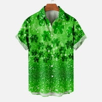 Zermoge Bluzes Majice za muškarce na prodaji zazor muškarci Ležerne tipke St. Patrick's Day Print sa
