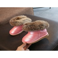 Welliumiy Girl Winter Boots Fuzzy snježni čizbi plišani poklopci gležnjače Pješačke tople cipele na