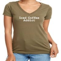 Iced Coffee ovisnik ženske majice V-izrez