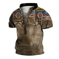 Polo majice za muškarce Osobu Retro gumbe Ovratnik Digitalni 3D štampanje Majica kratkih rukava Muška