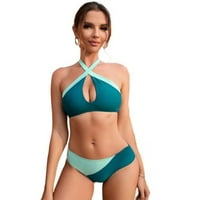 Yubnlvae Ženska boja odgovara šupljim kaikima Bikini dva kupaće kostimu kupaći kostim