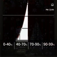Paille Xmas Drapes Grommet Božićne zavjese Luksuzni prozor za zavjese Long Home Decor Red W: 52 '' H: 90 '' *