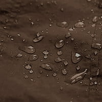 Buigttklop Vrijeme i trupe Žene Čvrsto boje Rain Jakna Otvoreni kapuljač vjetrootporan sa džepnim kaputom Brown