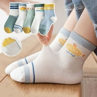 SNGXGN Girls tanke lagane dreševine gležnjeve kratke čarape djeca djeca modne slatke crtane čarape za životinje, siva, veličina m