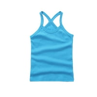 Dječji dečki dečji plesni tank TOP RACERBACK CROP TOP CAMIS COLL BOJA Sportski ples TOP balet Gimnastika