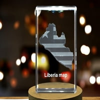 Liberija 3D ugravirani kristal 3D ugravirani kristal čuva poklon dekor Kolekcionarni suvenir