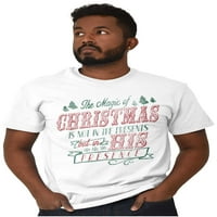 Čarolija Božića Isus Krist Muška grafička majica Tees Brisco Brands S