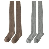 Visoke čarape za bedrove vunene čarape preko koljena zadebljanih ženskih vunenih ženskih ženskih čarapa vunene zavojnice visoke čarape