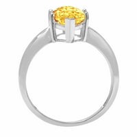 2. CT sjajan markiza Cleani simulirani dijamant 18k bijeli zlatni pasijans prsten sz 10