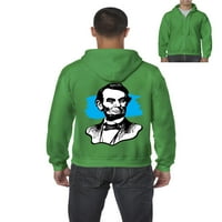 Normalno je dosadno - Muška dukserica pulover punog zip, do muškaraca veličine 5xl - predsjednik Abraham Lincoln