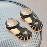 Ljetne cipele za čišćenje beba Djevojke Dječja izdubljena princeza cipele mekane ležerne sandale za plažu crne boje