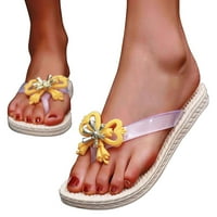 Dame Ljeto Flip-Flops Clear Strap Bow Papuče na plaži Casual Fashion Stambeni kućni papuče