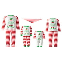 Božićne pidžame za porodičnu podudaranje PJS postavljene Xmas Striped dno hlače Jammyes za djecu ženske