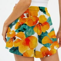 Ženske kratke hlače znojni ležerne ljetne udobne tiskanje elastične trke casual modne šorc