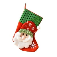 Heiheiup vise na božićne božićne ukrase Kreativna raznolikost božićne čarape Božićne čarape Božićno drvce Viseće poklon torbe atmosferski ukras stakleni hummingbird