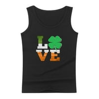 Muška ljubav vrhova St Patrick's Day majica Irski odmor Tee Valentinovo DAN SHAMROCK SHATRICK PRINT CALEST BUINE bez rukava Top Black XL