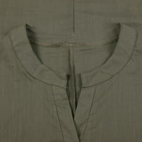Košulje za žensku majicu s rukavima V izrez Solid Top plus povremene žene veličine boja duga bluza labava