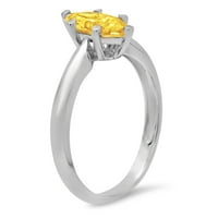 1. CT Sjajno markiza Cleani simulirani dijamant 18k bijeli zlatni pasijans prsten sz 7.75