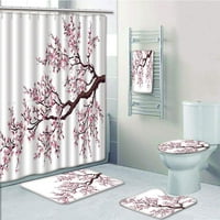 Japanska grana cvjetanja Sakura stablo cvijeća cvjeta trešnje mirnu tamno kupatilo set tuš za kupanje
