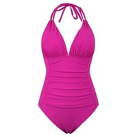 IOPQO kupaći kostimi za kupaći kostim bikini Solid Boja Backlex modni kupaći kostimi s jednim kupaćem