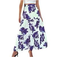 Simplmasygeni ženske suknje za čišćenje ljeta Ženski stil Ličnost Slatki digitalni tisak Veliki cvjetni