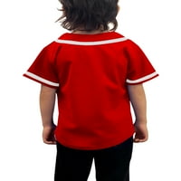 Lappel Kids bejzbol gumb Down Jersey League Sportski uniformama Veličina Mjesec do godina kratkih rukava Atletski sportovi majice izrađene u SAD-u