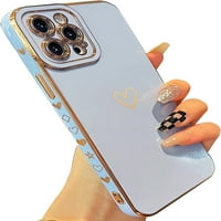 Kompatibilan sa iPhone Pro Case, simpatična luksuzna ploča za ženske djevojke, meka TPU puna kamera