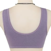 Uocefik Prednjim zatvaračem Bras za žene Bežični grudnjaci čipka Bešicalni sportovi Push Up Bra Purple XL