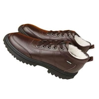 Daeful muns radne čizme čipke up zimske cipele plišani obložen gležnjem Boot muškarci Udobne cipele bez klizanja Vodootporna topla cipela smeđa 6